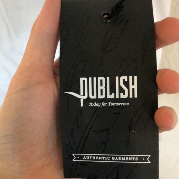 Publish Men's Reverse Tee in white size MEDIUM - Picture 5 of 9